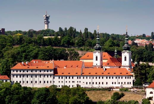 Strahov Monastery is a Premonstratensian abbey founded in 1149 by Bishop Jindrich Zdik, Bishop John of Prague, and Prince Vladislav II. It is located in Strahov, Prague, Czech Republic.