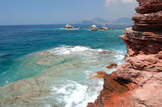 Rocky beach in Montenegro