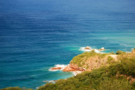 Rocky beach in Montenegro