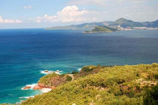 Rocky beach in Montenegro