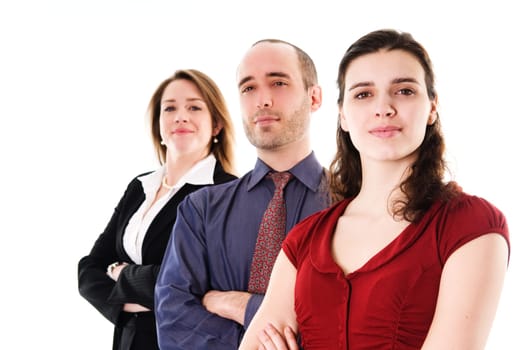business people on an isolated white background