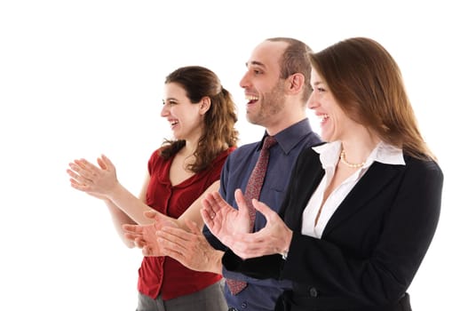 business people on an isolated white background