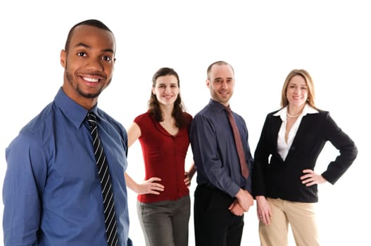 business people on an isolated white background