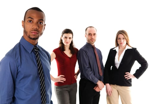 business people on an isolated white background