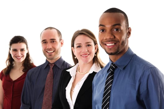 business people on an isolated white background
