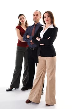 business people on an isolated white background