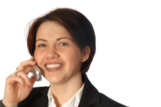 business woman talking