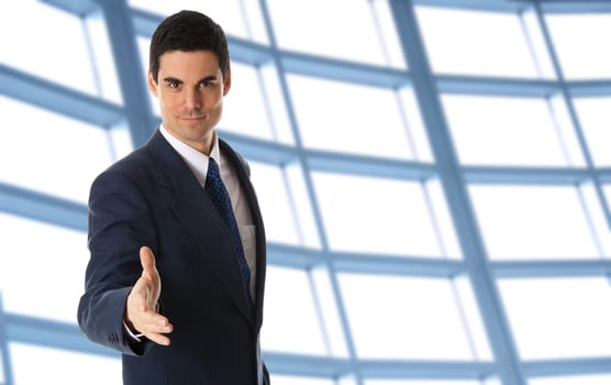 business man ready to give a hand shake