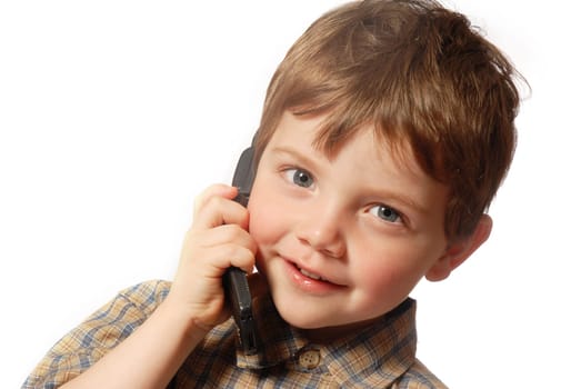 child on the cell