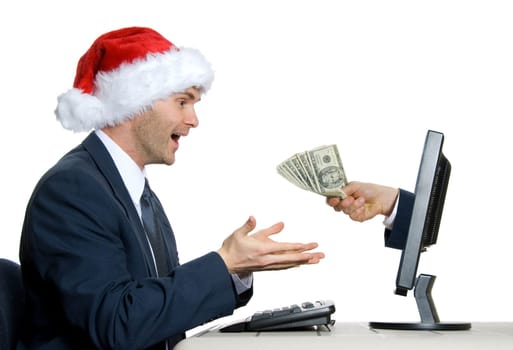 internet e-commerce at x-mas time in office
