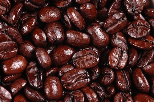 macro of coffee beans