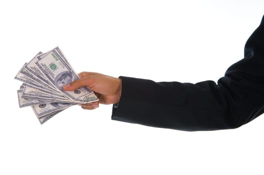 business man with some nice cash money to give