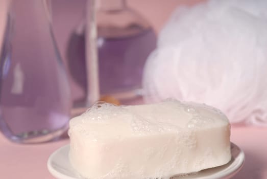 cleaning with soap