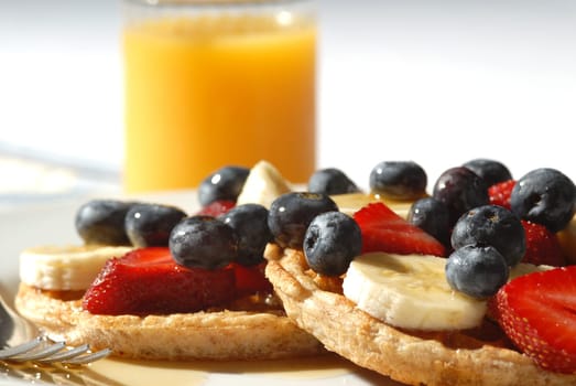 waffles with fruit