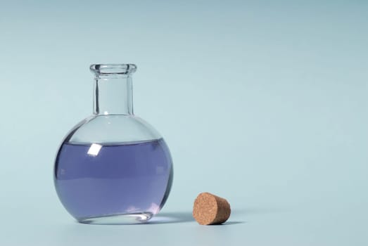 Bottle on blue background