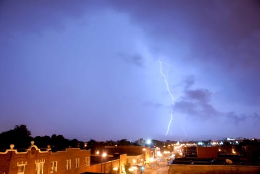 lightning during a storm