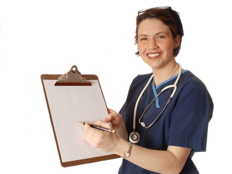 docotr in blue scrubs