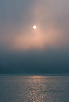 mist on a lake