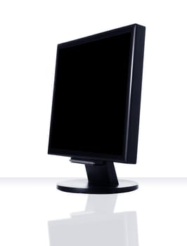 a computer flat screen monitor in black