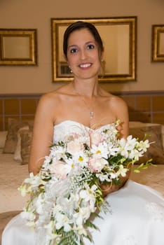 a lovely bride on her wedding day