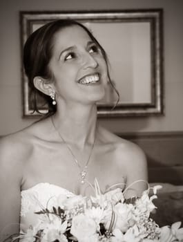 a lovely bride on her wedding day