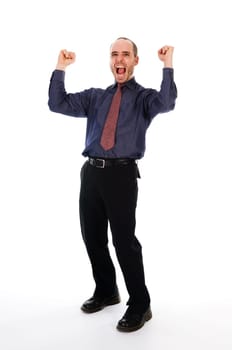 business man on a white background isolated