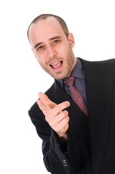 business man on a white background isolated