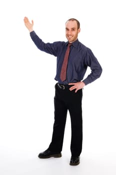 business man on a white background isolated