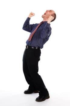 business man on a white background isolated