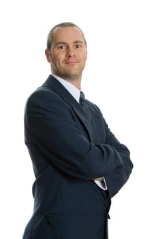 man in business suit on isolated background