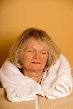 woman in steam sauna at a spa