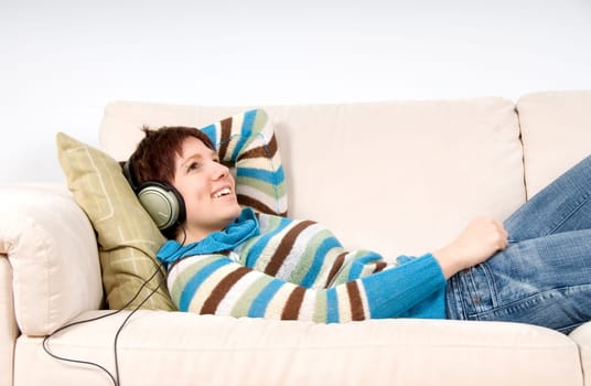 cute girl listening to some good tunes