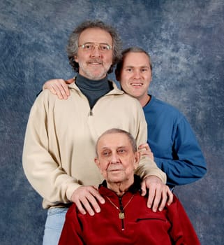 grandfather, father, and son all in one photo