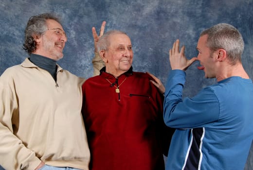 grandfather, father, and son all in one photo