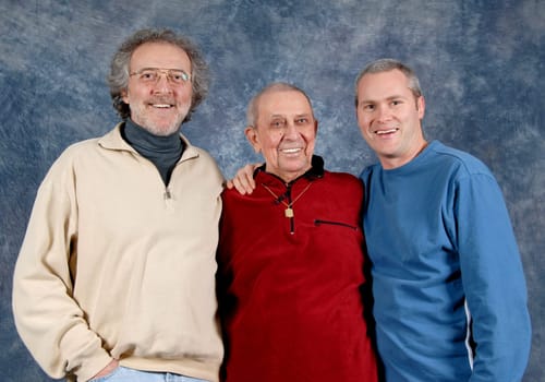grandfather, father, and son all in one photo