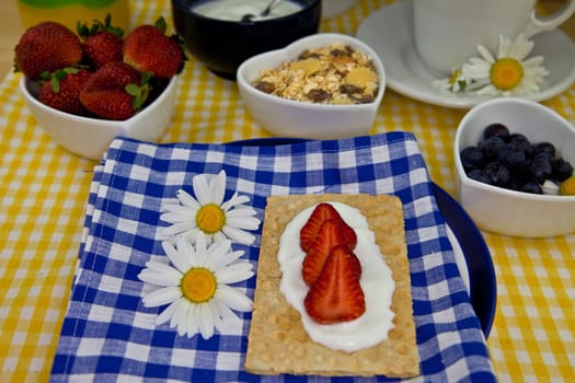 Crispbread with fruit