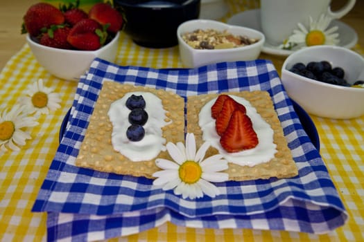 Crispbread with fruit