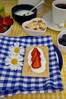 Crispbread with fruit
