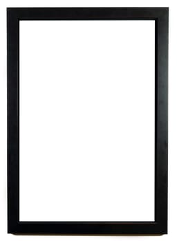 black wooden frame on a white wall