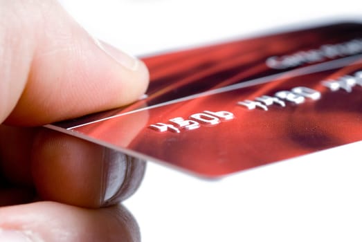 hand giving a credit card