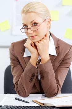 Portrait of a young beautiful businesswoman