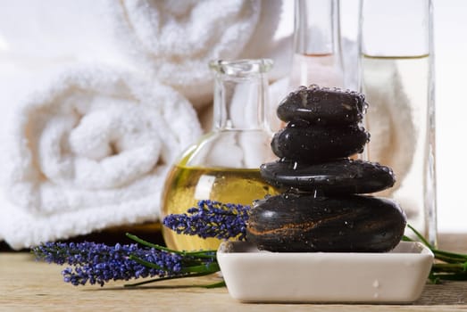 bowl of hot stones for lastone massage