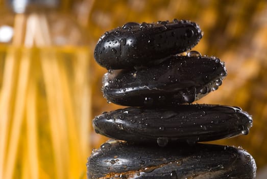 stack of hot stones for lastone massage