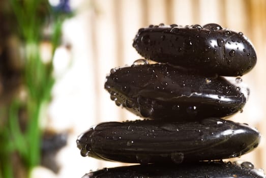 stack of hot stones for lastone massage