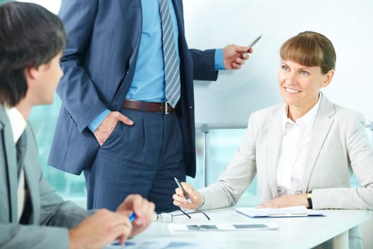 Business people communicating in office