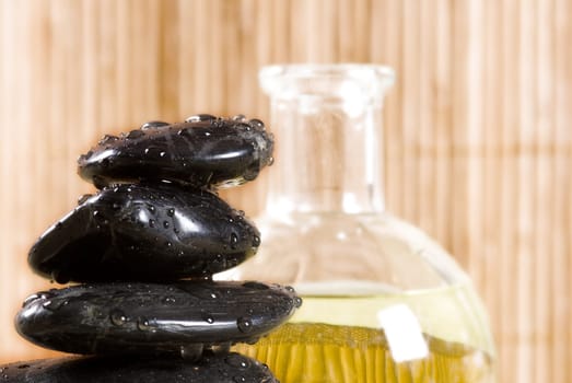 stack of hot stones for lastone massage