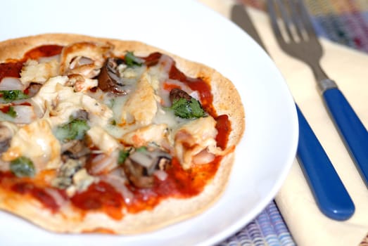 time for a healthy homemade pizza on the table
