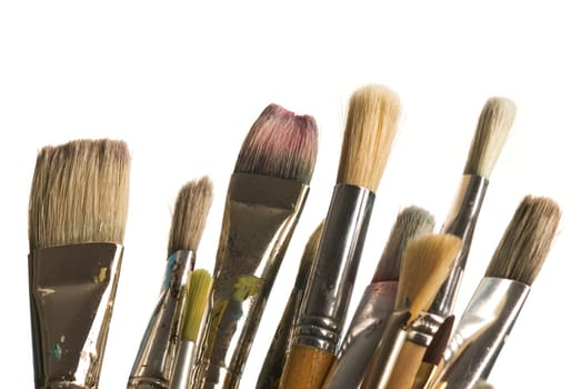 brushes on white background