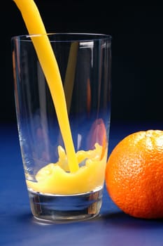 pouring OJ