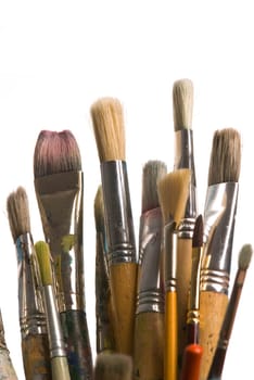 brushes on white background